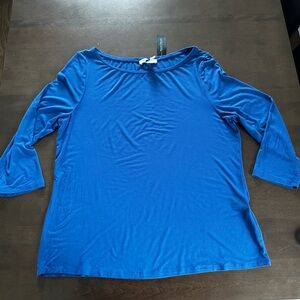 White House Black Market Royal Blue Long Sleeve Top